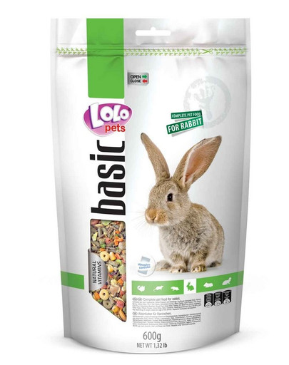 LOLO PETS Krmivo pro králíka 0,6 kg