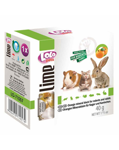 Lolo PETS Minerálnymi kameň pre hlodavce pomarančový