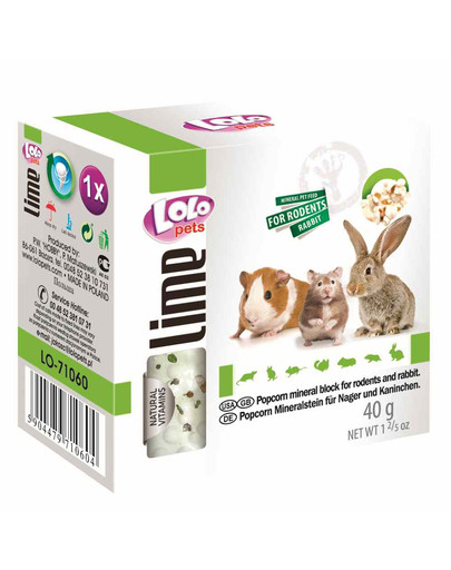 Lolo PETS Minerálnymi kameň pre hlodavce Popcorn