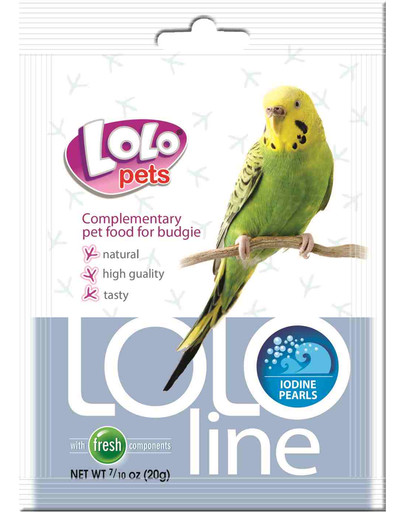 Lolo PETS LOLOLINE perličky s jódom pre andulky 20 g