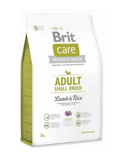 BRIT Care Dog Adult Small Breed Lamb & Rice 3kg