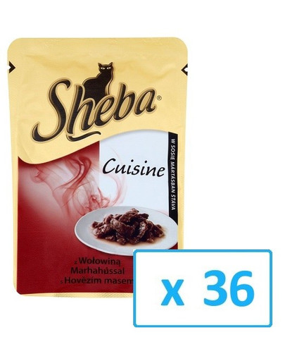 SHEBA Hovädzie kúsky v omáčke 85Gr x36
