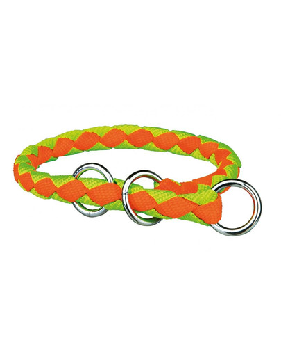 TRIXIE Obojok proti ťahaniu Cavo, M-L: 43-51 cm / 18 mm, Neon-oranžový / Neon-Zelený