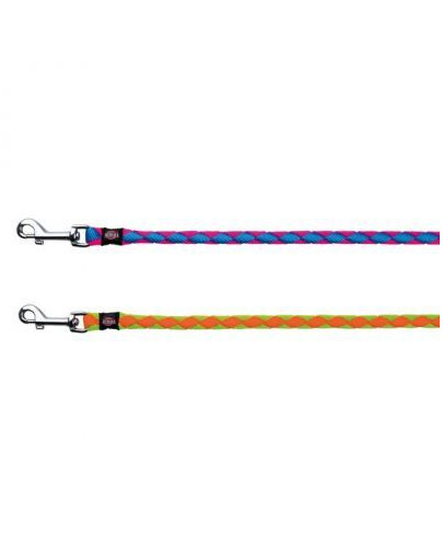 TRIXIE Vodítko Cavo Lanyard, L-XL: 1,00 M / 18 mm, neónovo oranžová / neónovo zelená