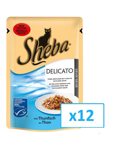 SHEBA Delicato tuńczyk w galaretce 85 g x12