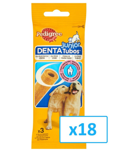 PEDIGREE Zubné ošetrenie pre štenatá Tubos 72 g x 18