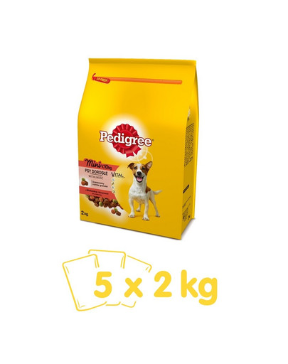 PEDIGREE Małe rasy wołowina i warzywa 5 x2 kg