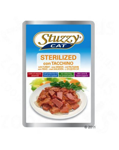 STUZZY Sterilized - S morčacím mäsom pre mačky sterilizované 100G