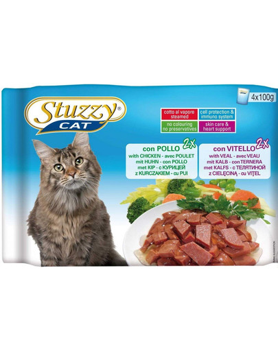 STUZZY Multipack 2 X Kuracie + 2 X Teľacie mäso (100G X4)