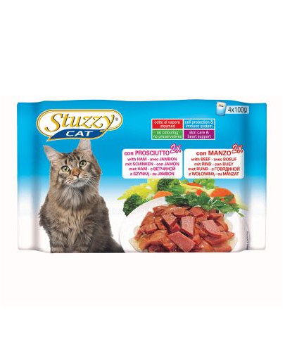 STUZZY Multipack 2 X Šunka + 2 X Hovädzie (100G X4)