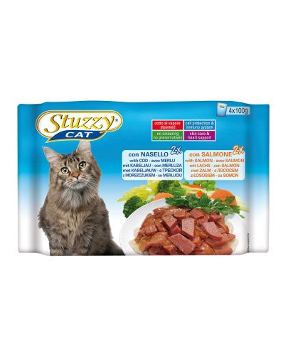 STUZZY Multipack 2 X Šťuka + 2 X Losos (100G X4)