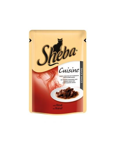 SHEBA Cuisine kapsička pre mačky hovädzie v šťave 85g