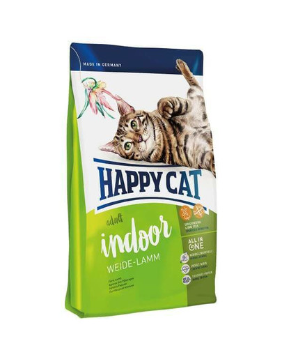 HAPPY CAT Fit & Well Indoor Adult Jahňacie 300 g