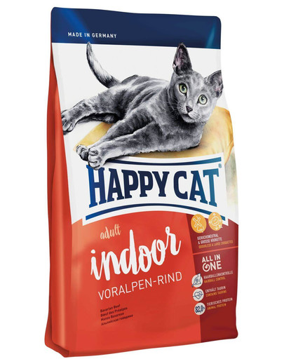 HAPPY CAT Fit & Well Indoor Adult Hovädzie 4 kg