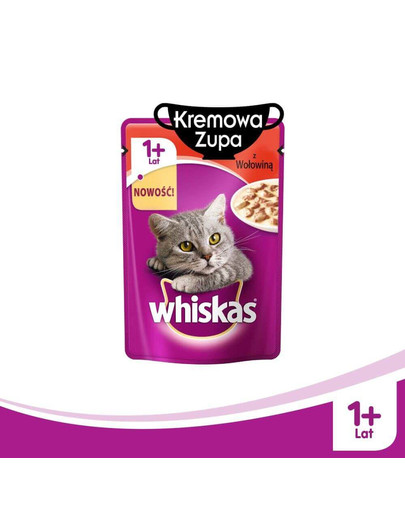 WHISKAS Krémová polievka s hovädzím mäsom 85 Gr