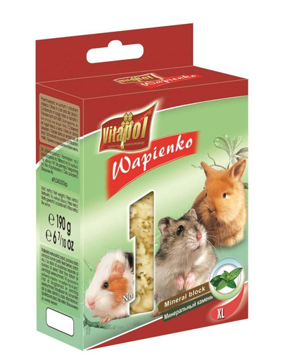 VITAPOL Minerálny kameň pre hlodavce XL - mäta 190 g