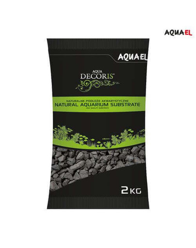 Aquael štrk prírodný čierny 2kg  2-4 mm