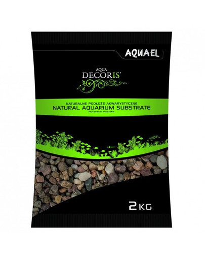 AQUAEL štrk prírodný  viacfarebný 1,4-2 mm 2kg