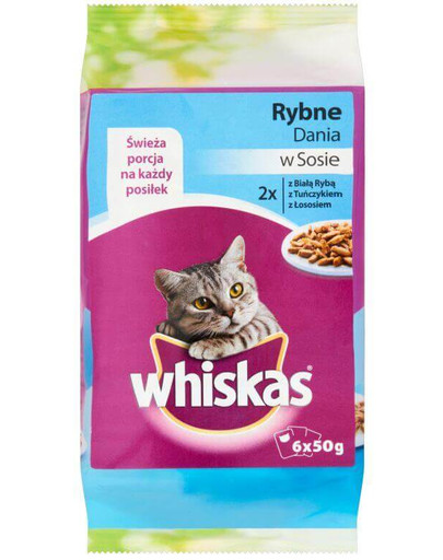 WHISKAS Dorosły Mini rybne dania w sosie 6 x 50 g