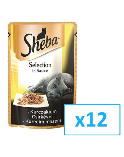 SHEBA Cusin s kuracím mäsom 85g x12