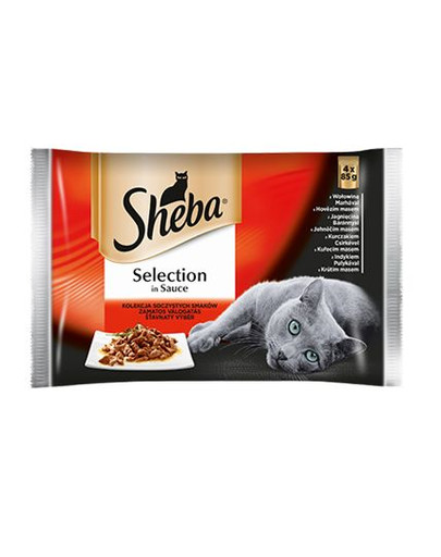 SHEBA Selection in Sauce Soczyste Kawałki sos 32 x 85g