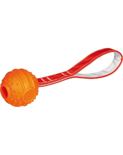 TRIXIE Loptička na šnúrke TPR Soft & Strong, O 6 cm / 26 cm, oranžová