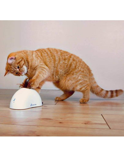 TRIXIE Hračka pre mačky  na baterky s detektorom pohybu Feather Hider