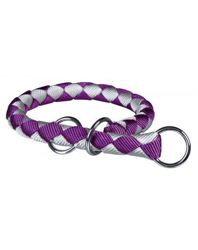 TRIXIE Obojok "Cavo", S-M: 30-36 cm / O 12 mm, fialovo/ strieborný