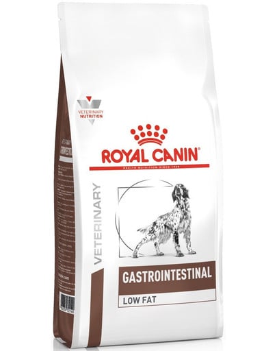 ROYAL CANIN Veterinary Diet Dog Gastrointestinal Low Fat 12 kg granule so zníženým obsahom tuku pre dospelých psov s ochorením tráviaceho traktu