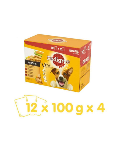 PEDIGREE Adult Vital Protection 12 x 100g x4