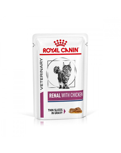 Veterinary Diet Cat Renal Chicken Pouch 12x 85 g