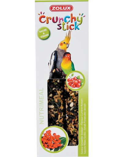 ZOLUX Crunchy Stick veľké papagáje ríbezľa / jarabina 115 g