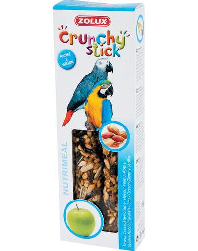 ZOLUX Crunchy Stick papagáj arašid a jablko 115 g