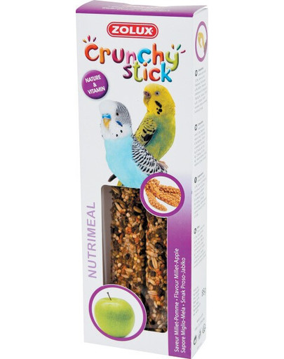 ZOLUX Crunchy Stick pre malé papagáje pšeno a jablko 85 g