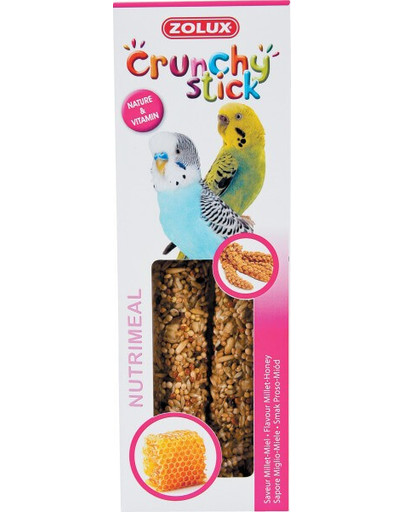 ZOLUX Crunchy Stick pre malé papagáje pšeno a med 85 g