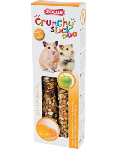 ZOLUX Crunchy Stick Škrečok jablko / vajcia 115 g