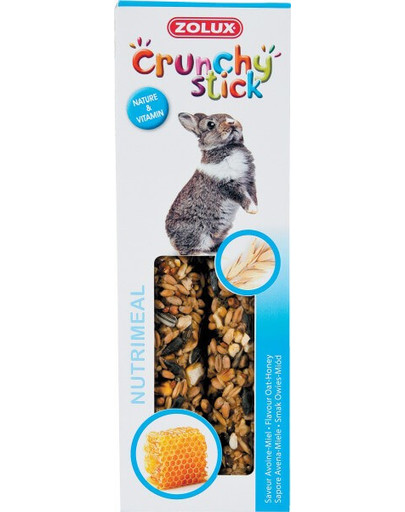 ZOLUX Crunchy Stick králik ovos a med 115 g