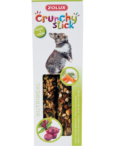 ZOLUX Crunchy Stick králik mrkva a repa 115 g
