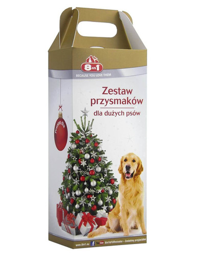 8IN1 Zestaw świąteczny dla psów średnich i dużych