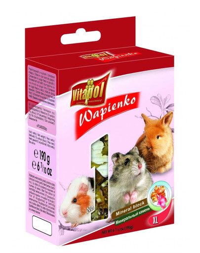 VITAPOL Minerálny kameň pre hlodavce XL kvetový s púpavou 190 g