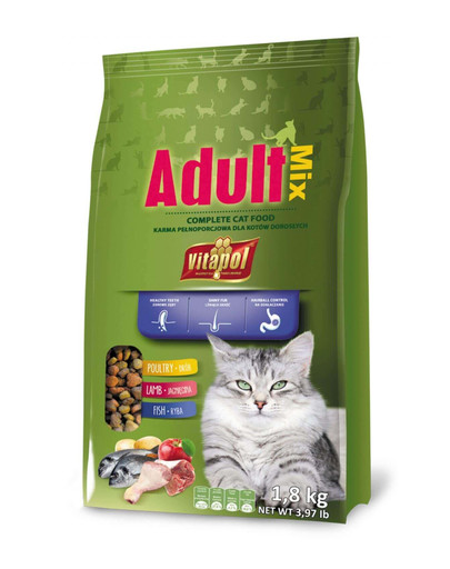 VITAPOL Karma Dla Kotów Adult 1,8 kg