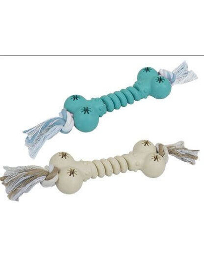 LOLO PETS Kosť gumová s povrazom 15X6cm