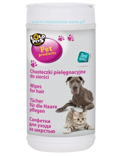 Lolo PETS Čistiace obrúsky na srsť, 70 kusov/ Op