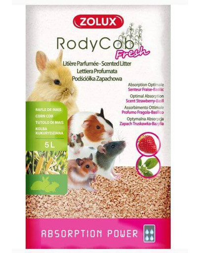 ZOLUX Podstielka so zeleninou Rodycob Fresh jahoda - bazalka 5 l