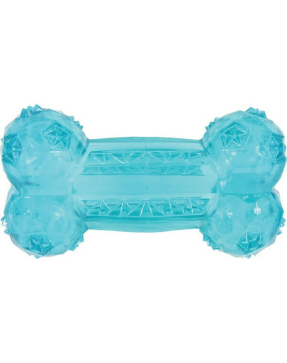 ZOLUX hračka TPR Pop kosť 12 cm tyrkysová