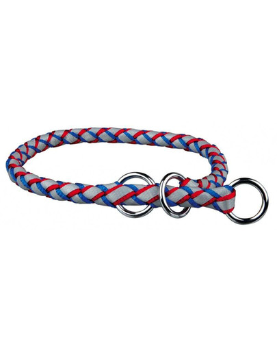 TRIXIE Obroża Zaciskowa Cavo Reflect L–XL: 52–60 cm/O 18 mm Niebiesko-Czerwona