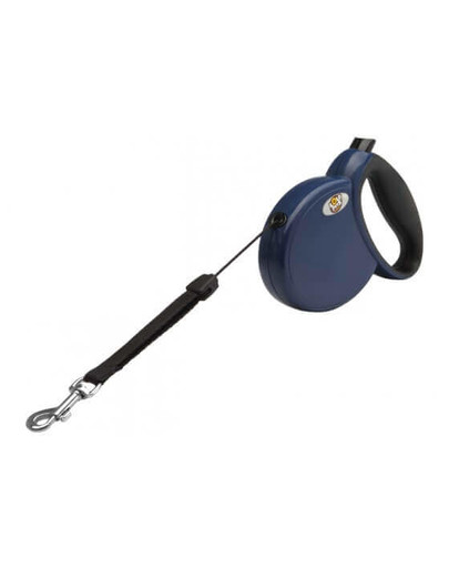 Lolo PETS Vodítko automatické 4M, 15 kg, modrá, lanko, Rozm.S