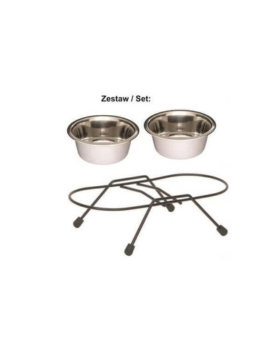 LOLO PETS Stojak Z Miskami 0,9L Malowany