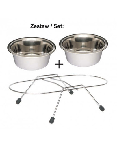 Lolo PETS Stojak z misky 1,8L chrómovaný