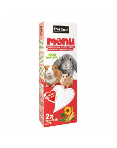 PET INN Menu Tyčinky pre králika zeleninové 100g
